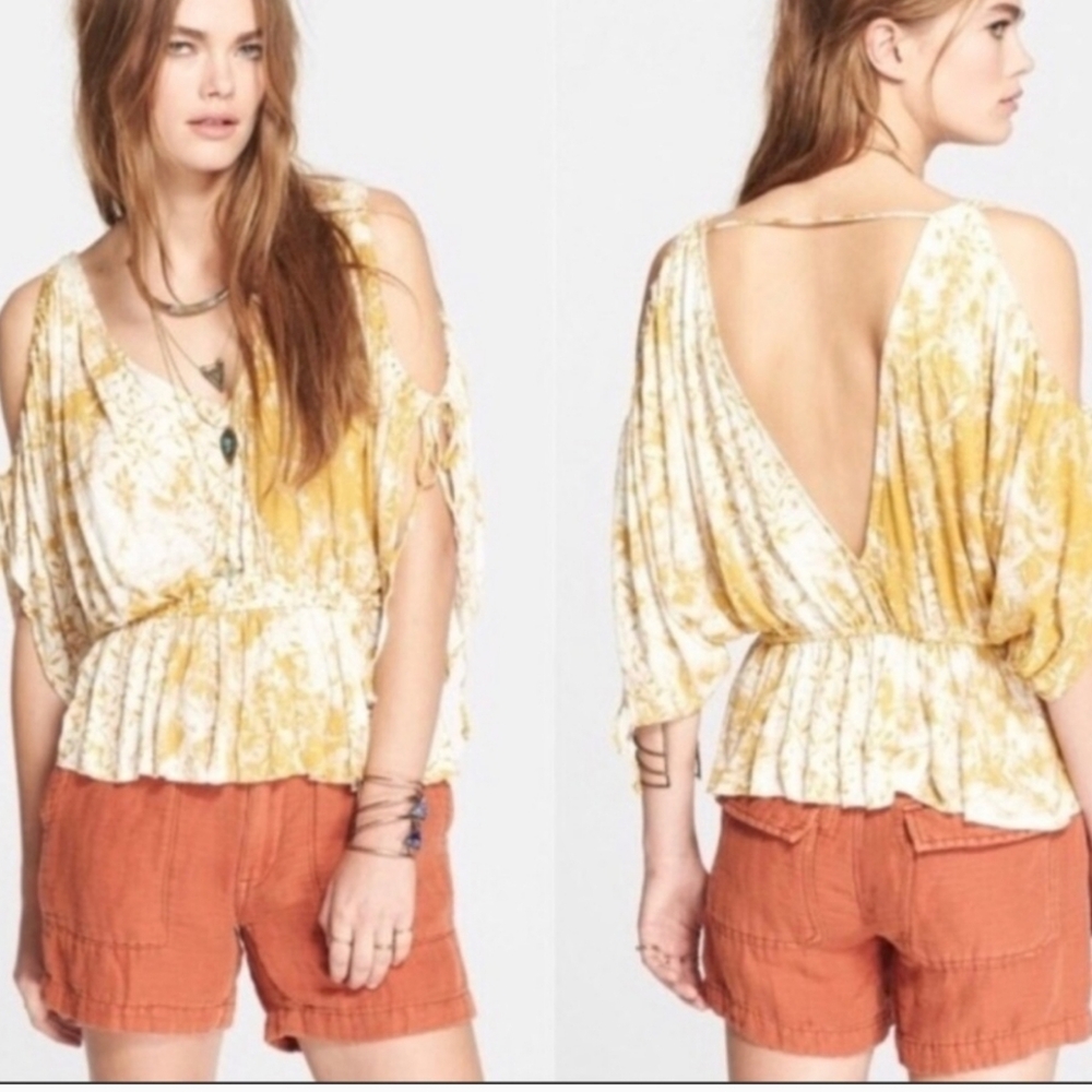 Free People Abracadabra Top Size XS Golden Rod